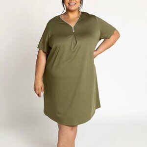 Understance olive green short sleeve nightgown pajamas